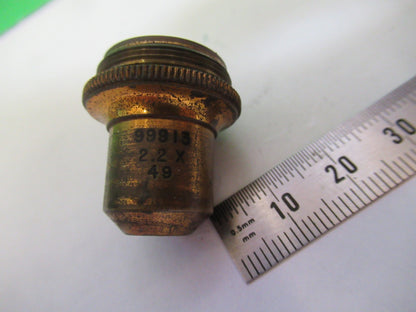 ANTIQUE BRASS SPENCER OBJECTIVE 48mm LENS MICROSCOPE PART AS PICTURED X3-B-94
