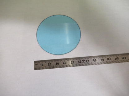 OPTICAL MICROSCOPE FILTER CLEAR BLUE SCHOTT OPTICS AS PICTURED T5-A-81