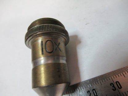 Antique Brass UK Objective 10X Optics Microscope Part