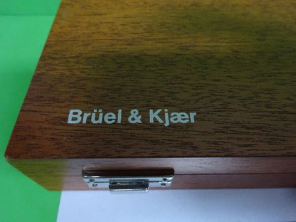 EMPTY WOODEN BOX BRUEL KJAER DENMARK MAHOGANY CASE ACCELEROMETER AS IS  #4T-B-29
