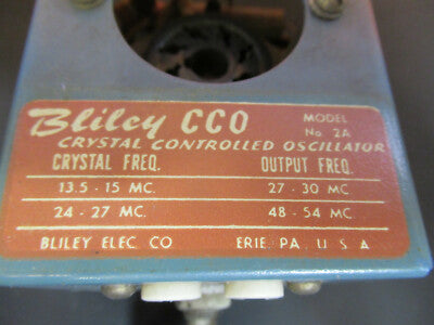 BLILEY ELECTRIC CCO QUARTZ CRYSTAL OSCILLATOR FREQUENCY AS PICTURED #FT-1-B-14