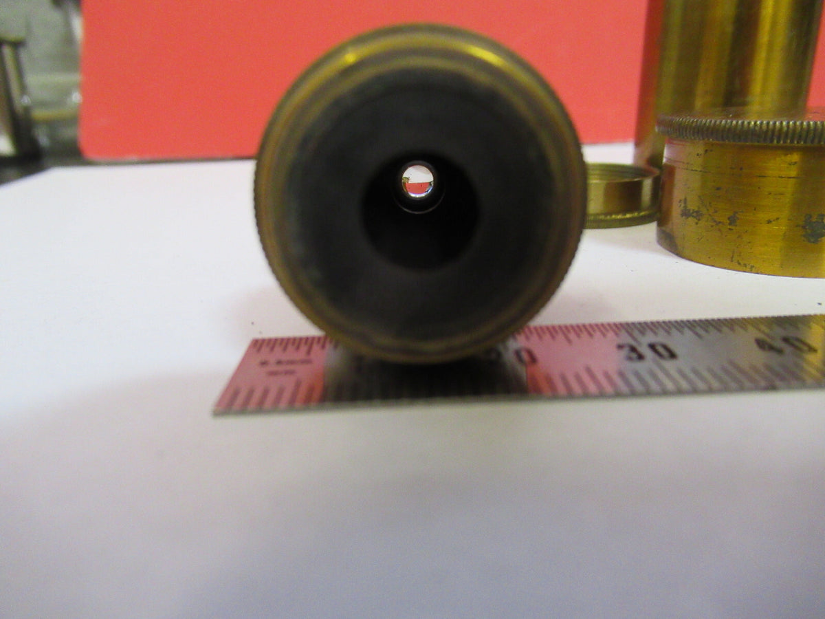 Antique Brass Reichert Austria 1/12 Objective Microscope