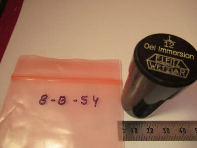 LEITZ GERMANY EMPTY OBJECTIVE CONTAINER 1/12 MICROSCOPE PART AS PICTURED &8-B-54