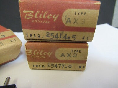 Lot 3 Ea Bliley Electric Co. AX3 Quartz Crystals Ham Radio