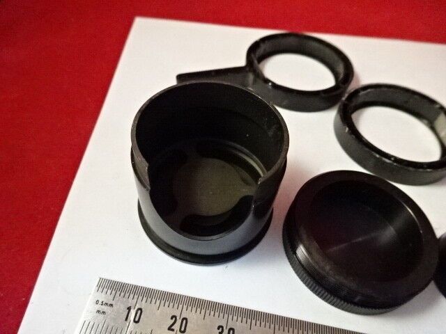 FOR PARTS LOT 6 EA  MICROSCOPE PARTS ASSORTED MOUNTS OPTICS AS IS &U7-B-42