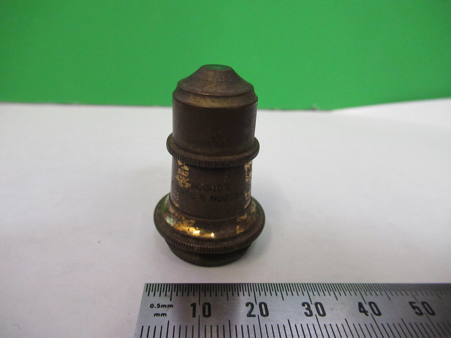 WATSON LONDON ANTIQUE BRASS OBJECTIVE MICROSCOPE PART AS PICTURED X6-A-91