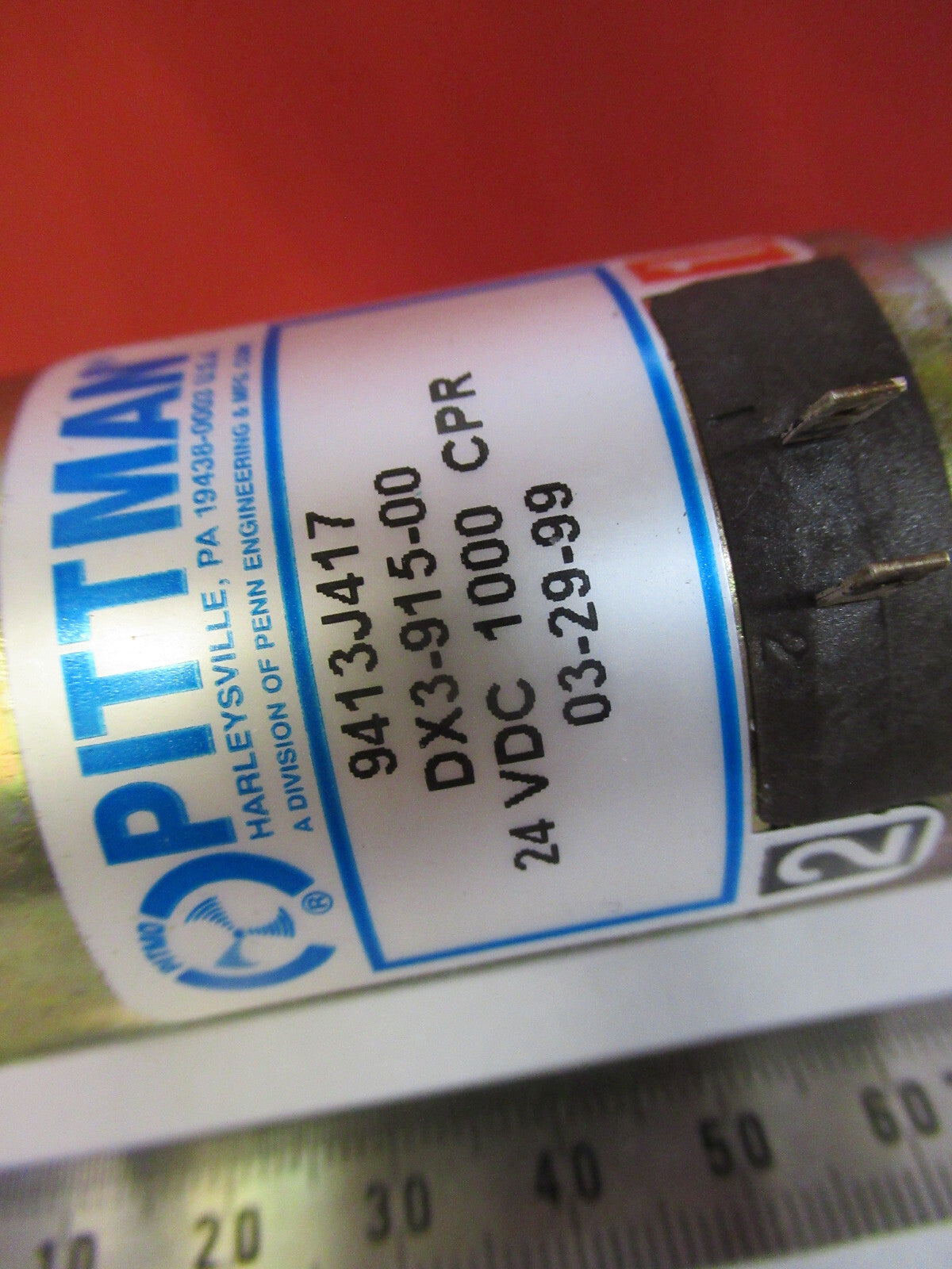 PITTMAN MOTOR 24 VDC DX3-915-00 AS PICTURED Q5-B-50