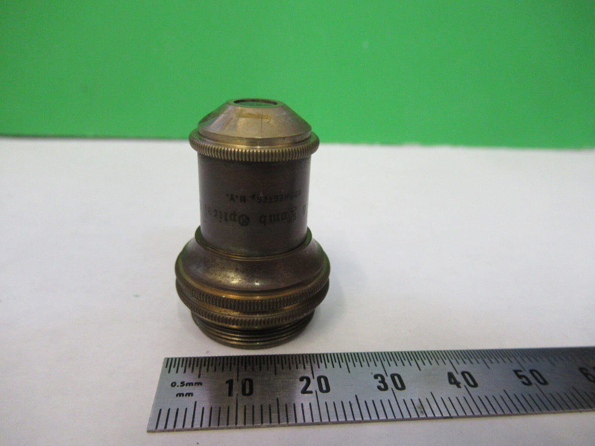 ANTIQUE BAUSCH LOMB BRASS OBJECTIVE 16mm MICROSCOPE PART AS PICTURED S1-B-21