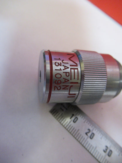 MEIJI JAPAN 4X /160 OBJECTIVE LENS  MICROSCOPE PART AS PICTURED  X8-B-04