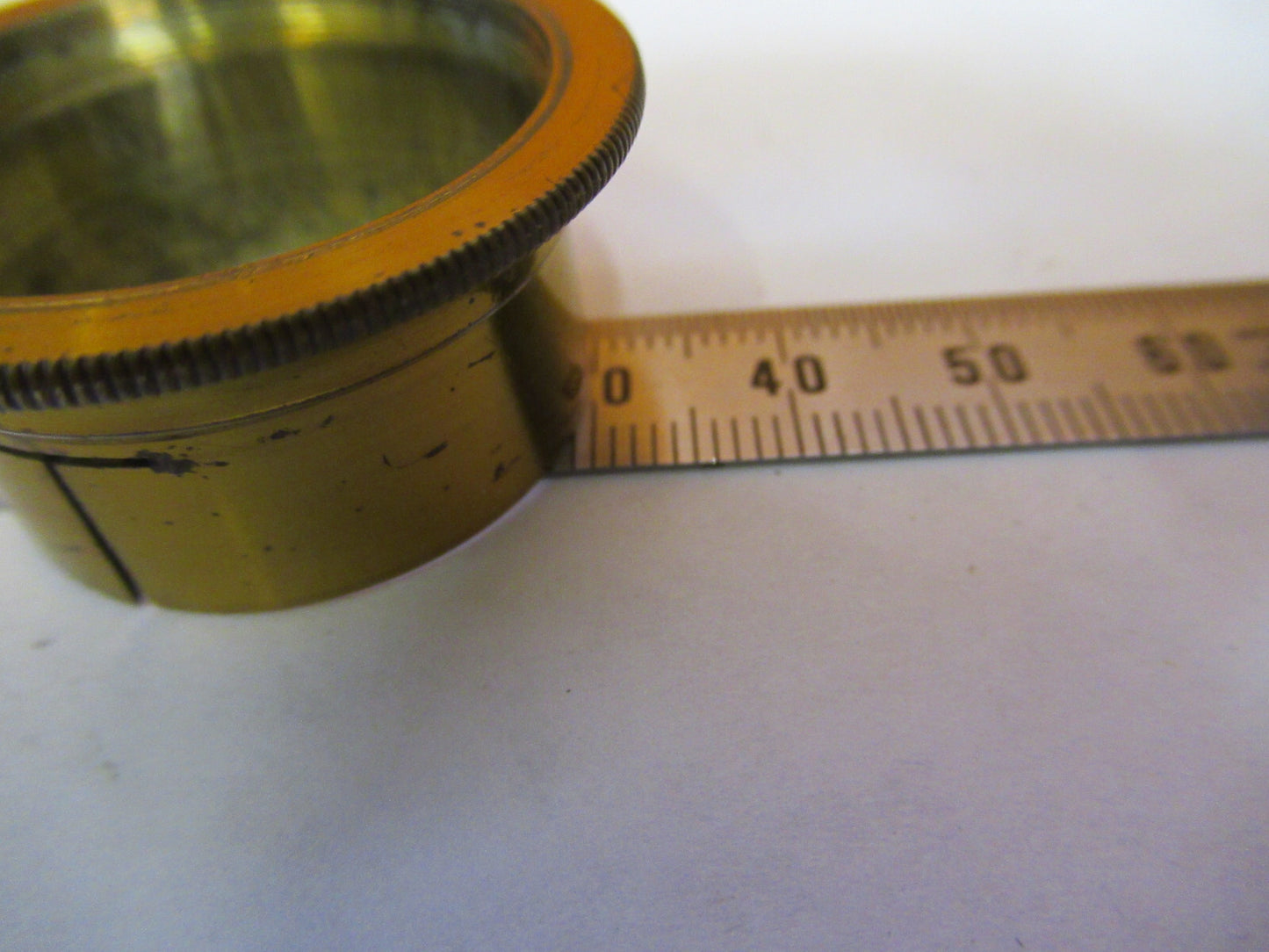 ANTIQUE COLLAR EYEPIECE ADAPTER BRASS SWIFT UK MICROSCOPE PART AS PIC 47-FD-08