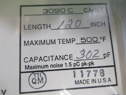 PCB ENDEVCO  3090C LOW NOISE CABLE for ACCELEROMETER PIEZOELECTRIC Z1-FT-97