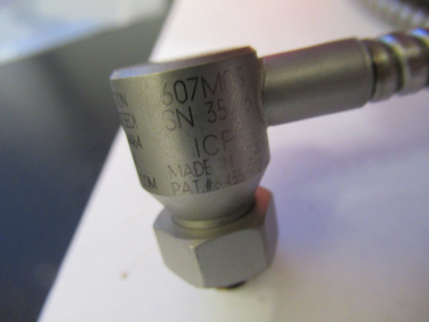 ACCELEROMETER PCB PIEZOTRONICS 607M03 ICP SWIVELER VIBRATION CALIBRATION 6V-FT65