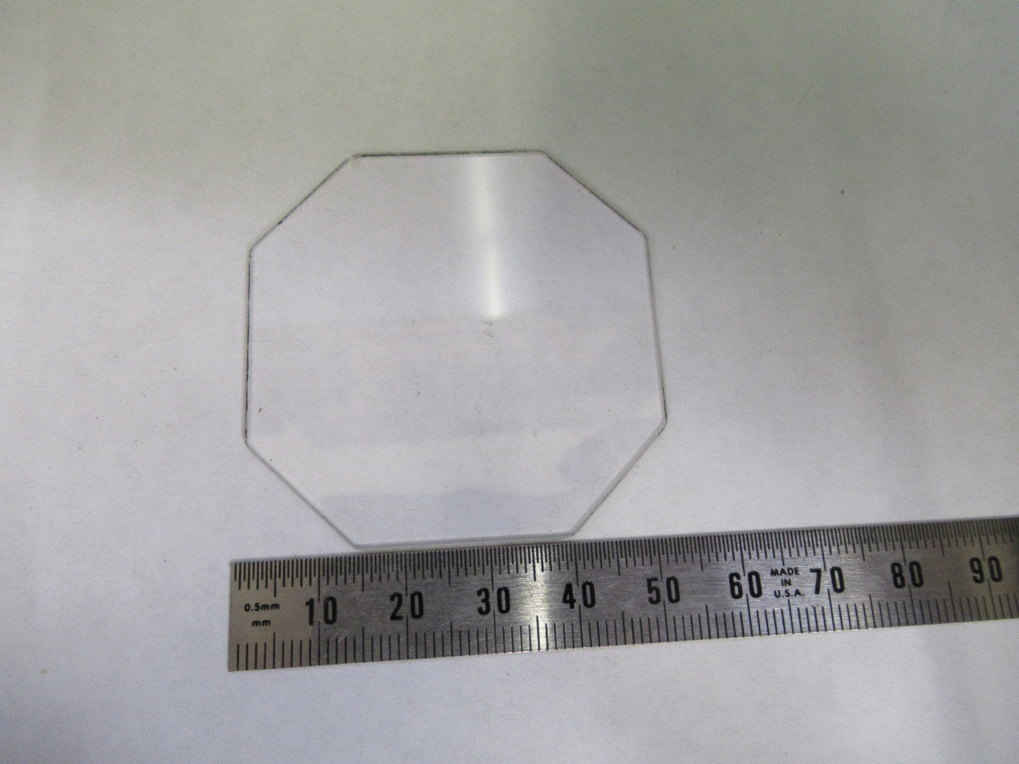 OPTICAL GLASS RETICLE CROSSHAIR PATTERN MICROSCOPE PART AS PICTURED U8-A-63