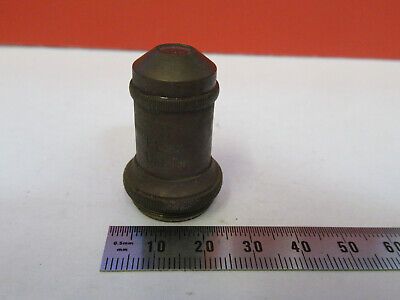 ANTIQUE BRASS LEITZ GERMANY OBJECTIVE "3" MICROSCOPE PART AS PICTURED F6-B-112