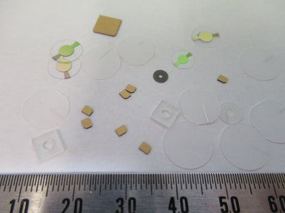 Lot Blanks Piezoelectric Quartz Crystal X-y-cut Gold Coated Piezo Sensor