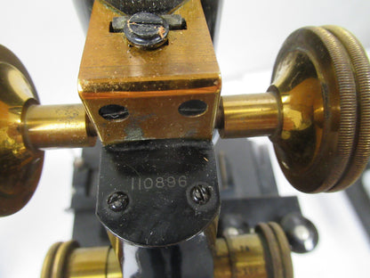 ANTIQUE BRASS SPENCER 1926 circa MICROSCOPE as shown OPTICS #LOBBY
