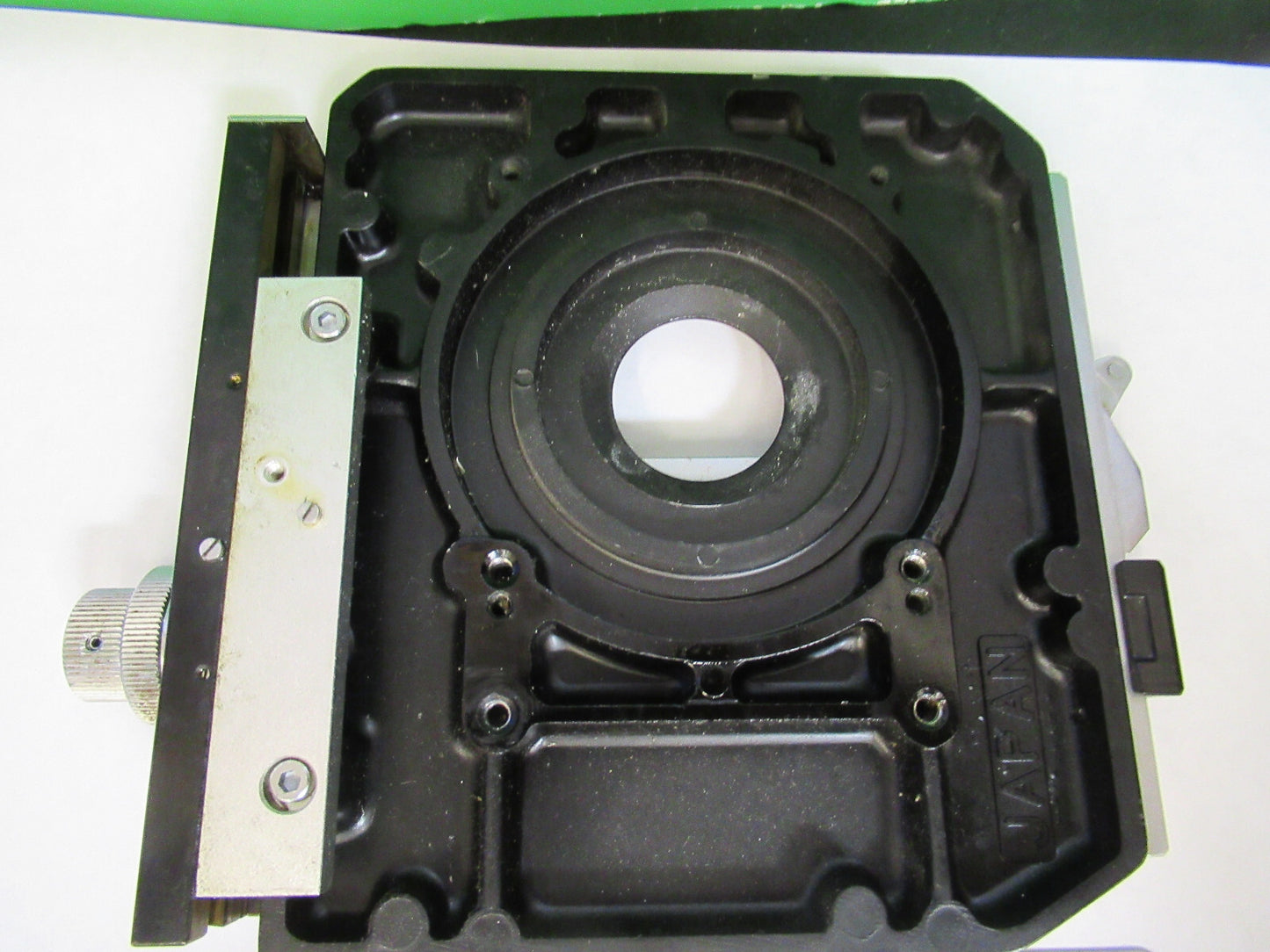 OLYMPUS JAPAN XY STAGE TABLE CLIPS MICROSCOPE PART AS PICTURED X4-A-25