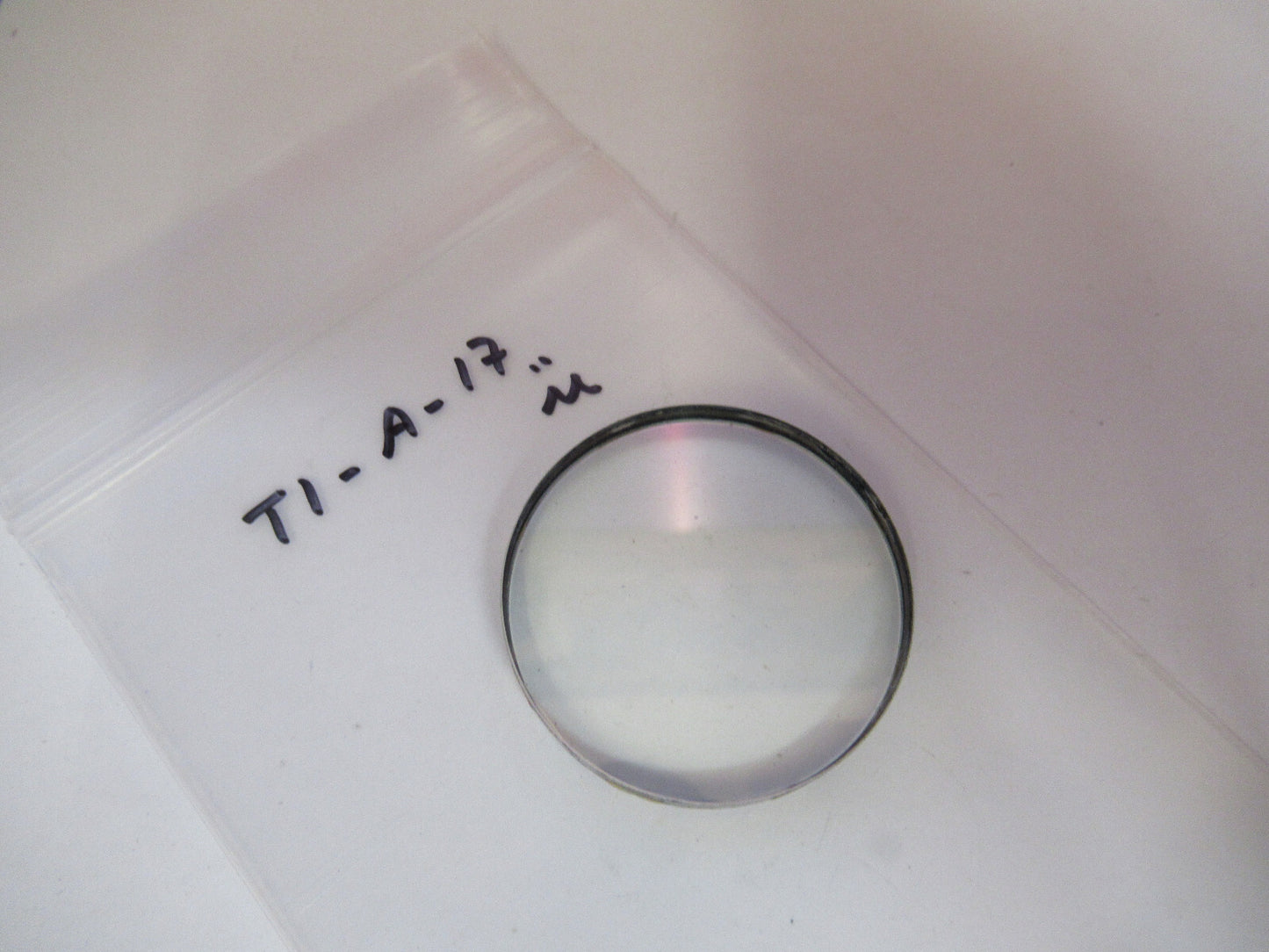 OPTICS MIL SPEC GLASS COATED FILTER [CENTER UNCOAT] OPTICAL AS PICTURED T1-A-17