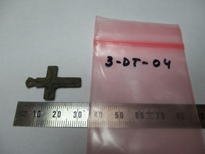 Antique Religious Brass Bronze Cross Very Old from Europe