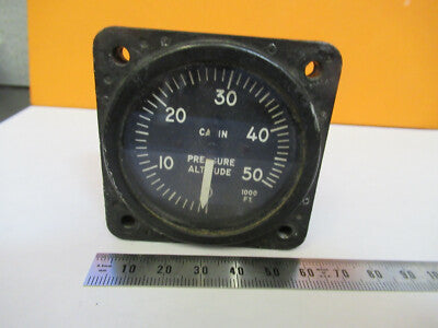 Indicator Pressure Altitude Grumman Kollsman Aircraft Instrument as pic