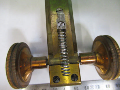 ANTIQUE SPENCER BRASS GROSS ADJUST STAGE MICROSCOPE PART AS PICTURED X6-A-60