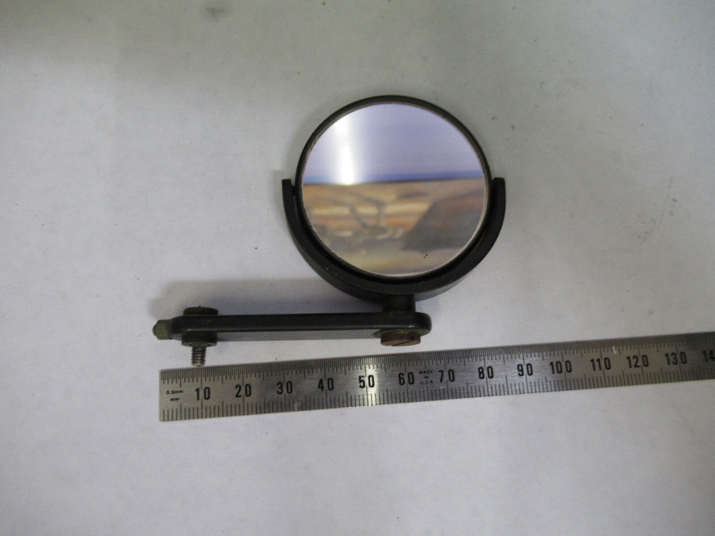 ANTIQUE BAUSCH LOMB MIRROR ASSEMBLY OPTICS MICROSCOPE PART AS PICTURED S7-A-06