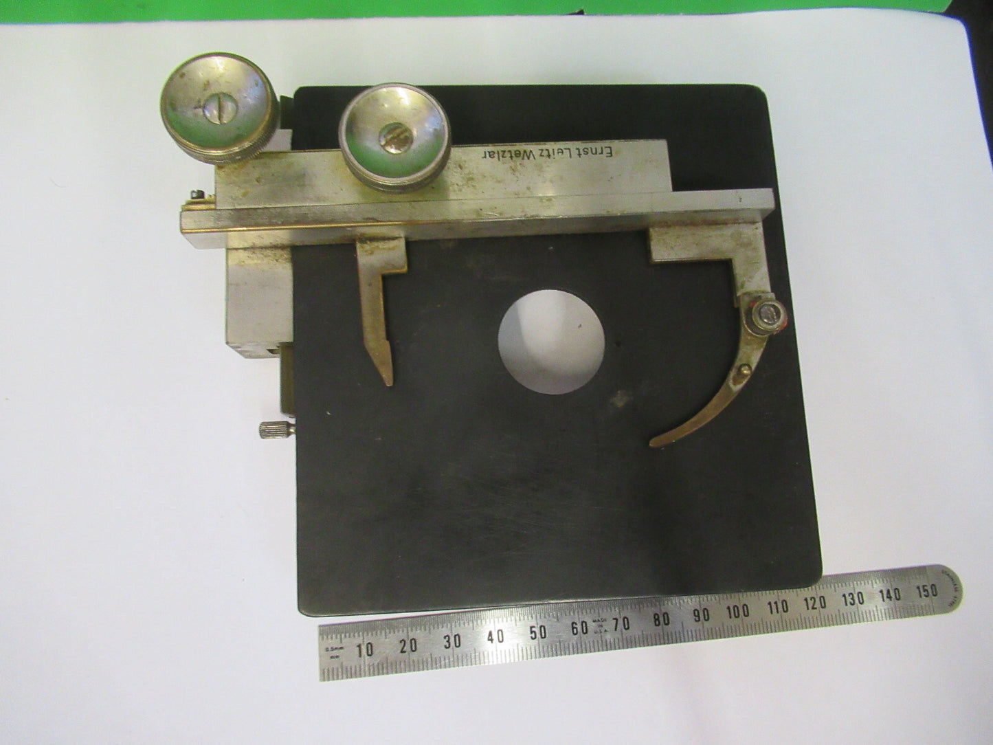 Antique Ernst Leitz Xy Stage Table Microscope Part