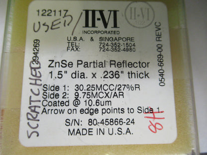Optical Zinc Selenide ZnSe Lens Infrared Laser Optics