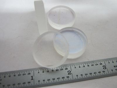 Lot 4 Ea Optical Coated Lenses from HP Helium Neon Laser Optics
