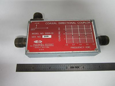 NARDA DIRECTIONAL COUPLER EMI TESTING RF MICROWAVE FREQUENCY GHz AS IS BIN#G2-25