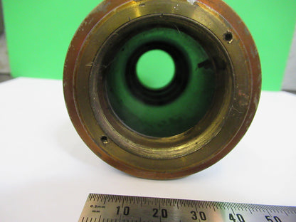 Antique Brass Tubus + Lens Unknown Collimator Scope Part