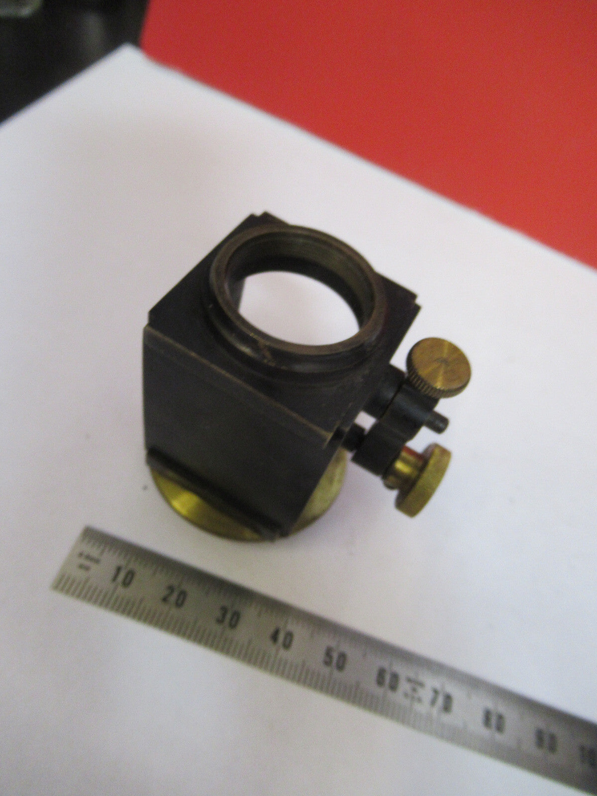 ANTIQUE BRASS WATSON LONDON LENS CAVITY MICROSCOPE PART AS PICTURED F8-A-22