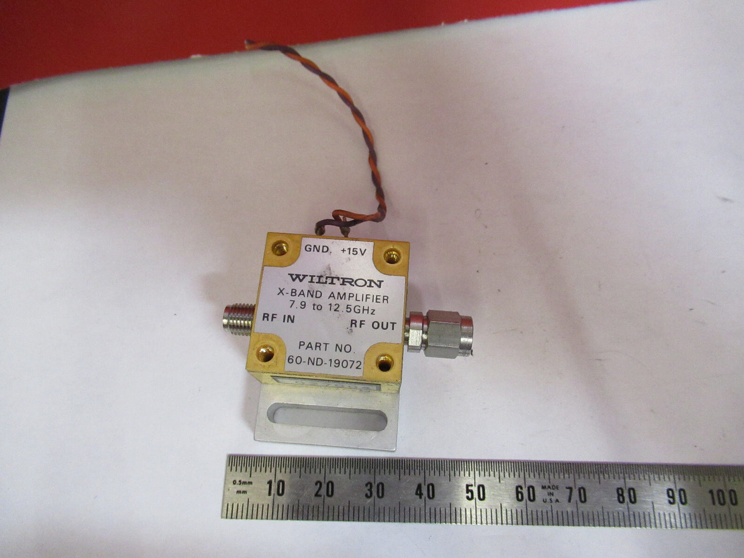 AMPLIFIER 60-ND-19072 MICROWAVE RF FREQUENCY 12 GHz WILTRON AS PIC T7-A-47