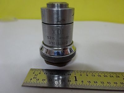 FOR PARTS MICROSCOPE OBJECTIVE BAUSCH LOMB 10X OPTICS AS IS BIN#P7-32