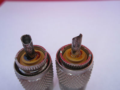 LOT 2 ea amphenol pl-259 to microphone jack RF MICROWAVE OR DMM TESTER BIN #7C