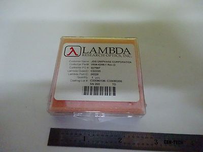 OPTICAL COATED LENS LAMBDA RESEARCH JDS UNIPHASE LASER OPTICS AS IS BIN#K1-91