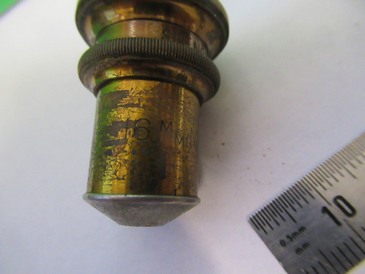 ANTIQUE BRASS SPENCER 10X OBJECTIVE MICROSCOPE PART AS PICTURED &S2-C-45