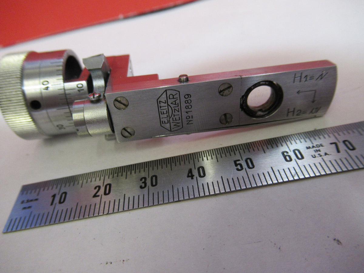 LEITZ GERMANY BEREK COMPENSATOR OPTICS MICROSCOPE PART AS PICTURED S4-B-56