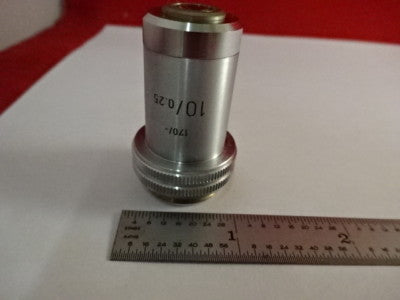 LEITZ GERMANY OBJECTIVE 10X 170/- OPTICAL MICROSCOPE PART OPTICS AS IS &2-A-12
