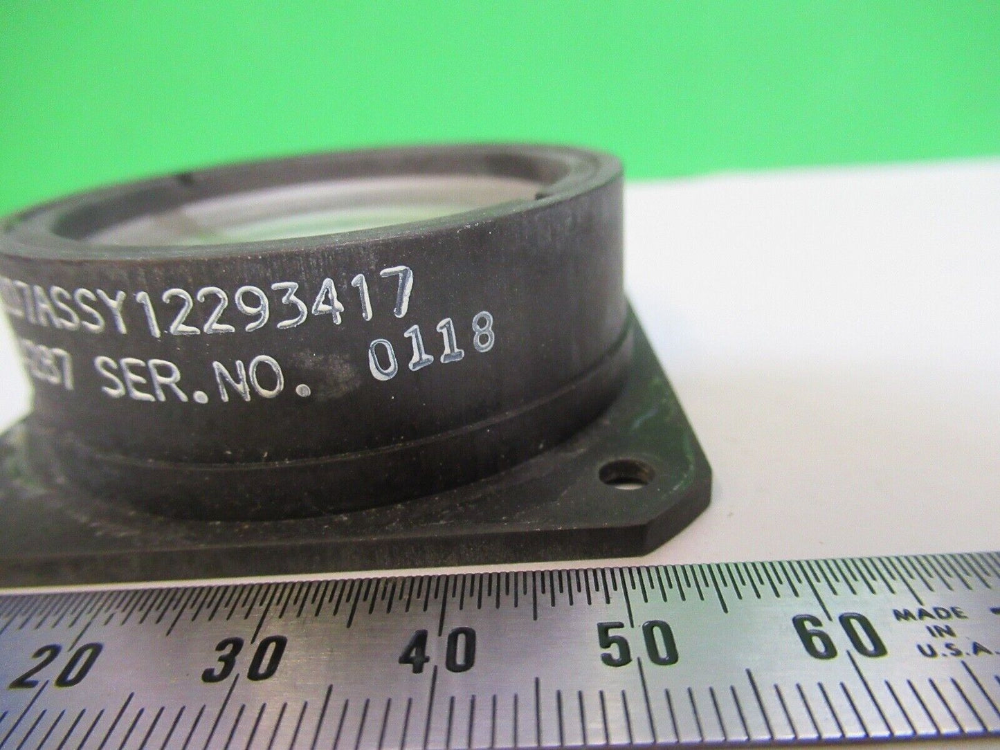 OPTICAL MIL SPEC MOUNTED GLASS LENS LASER OPTICS AS PICTURED Q9-FT-87