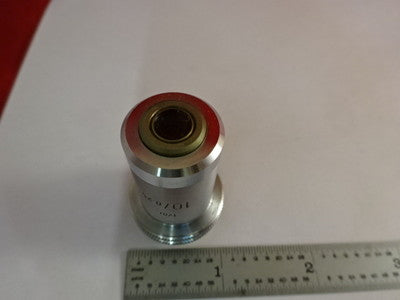 LEITZ GERMANY OBJECTIVE 10X 170/- OPTICAL MICROSCOPE PART OPTICS AS IS &2-A-12