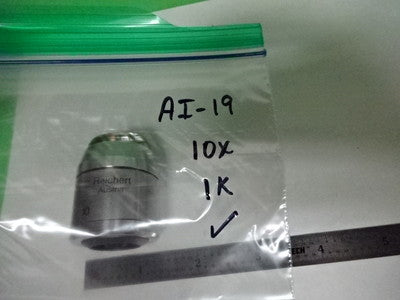 MICROSCOPE PART LEICA REICHERT POLYVAR OBJECTIVE FLUOR 10X OPTICS AS IS #AI-19