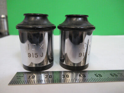 Pair Spencer Lens Co. 10X Eyepiece Ocular Lens Microscope Part