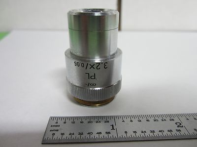 Microscope Part Ernst Leitz Wetzlar Germany Objective 3.2X Optics