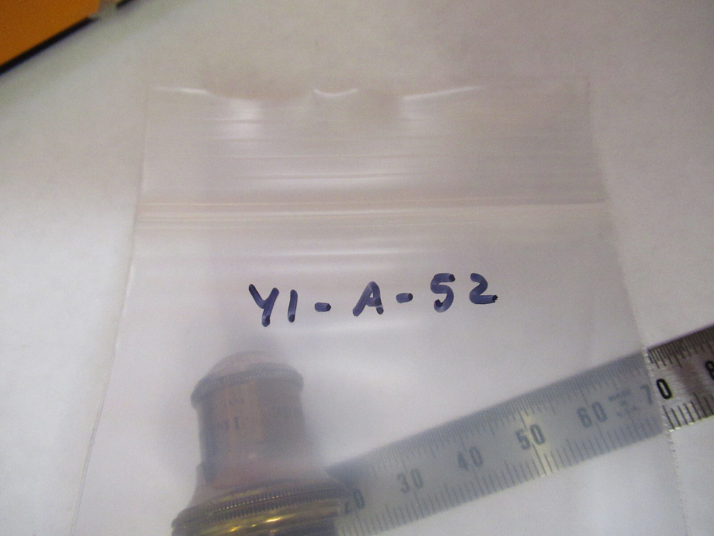 ANTIQUE BAUSCH LOMB BRASS OBJECTIVE 1in MICROSCOPE PART AS PICTURED Y1-A-52
