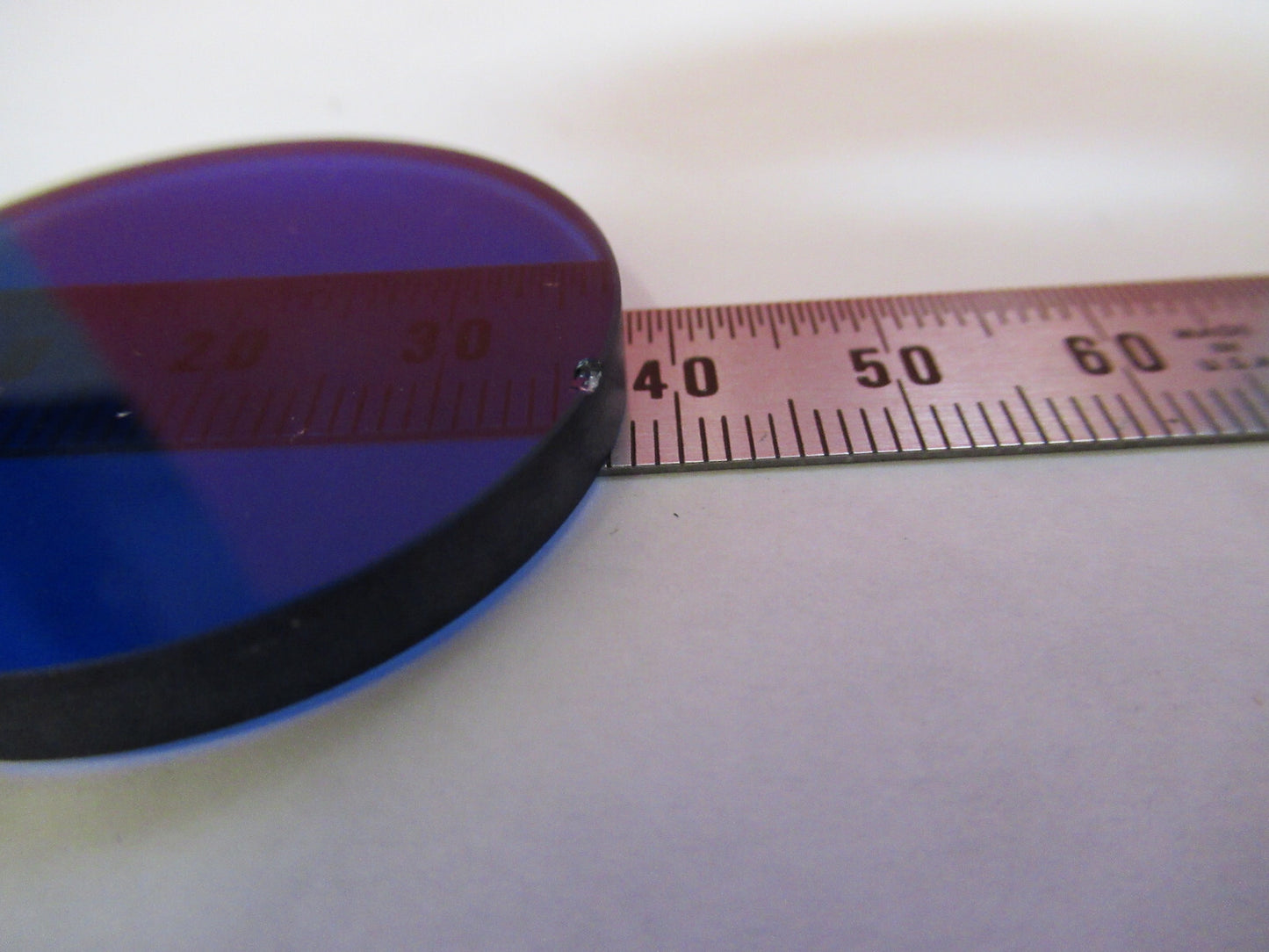 ANTIQUE BAUSCH LOMB BLUE GLASS FILTER OPTICS MICROSCOPE PART AS PICTURED T7-A-26