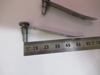 Bausch & Lomb Pair of Clips Antique Microscope Part