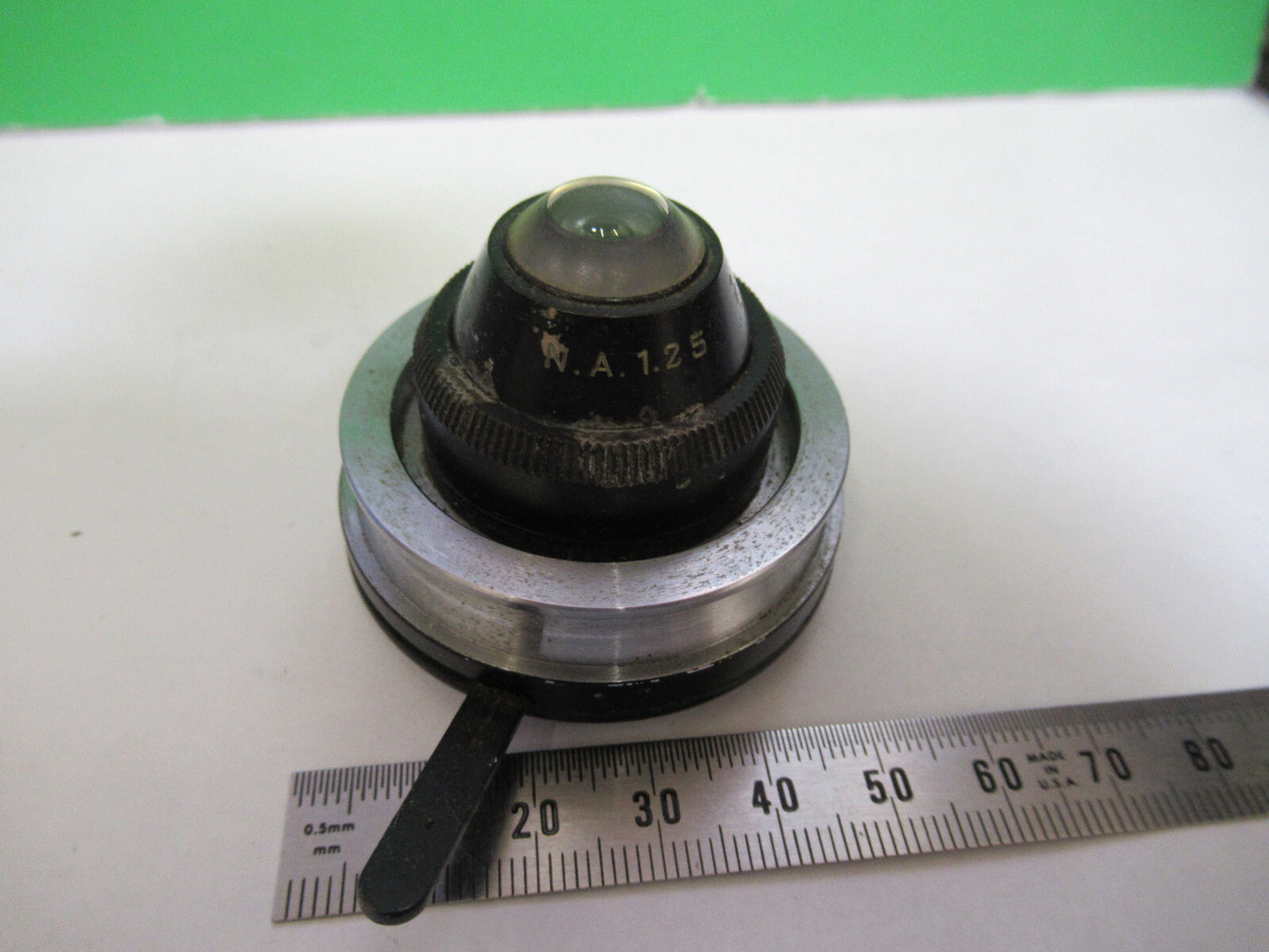 SPENCER AO ANTIQUE CONDENSER +IRIS OPTICS MICROSCOPE PART AS PICTURED 80-B-17
