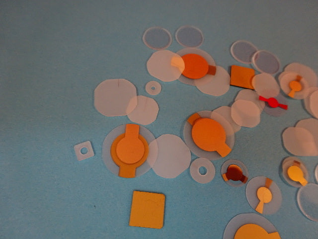 LOT QUARTZ CRYSTAL PIEZOELECTRIC BLANKS GOLD PLATED PIEZOELECTRIC SENSOR #AL-54