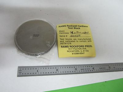 CALIBRATION STANDARD ROCKWELL HARDNESS TEST BLOCK AS IS BIN#R9-21